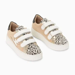 Baskets Eclair Scarlett Beiges A Empeigne Leopard