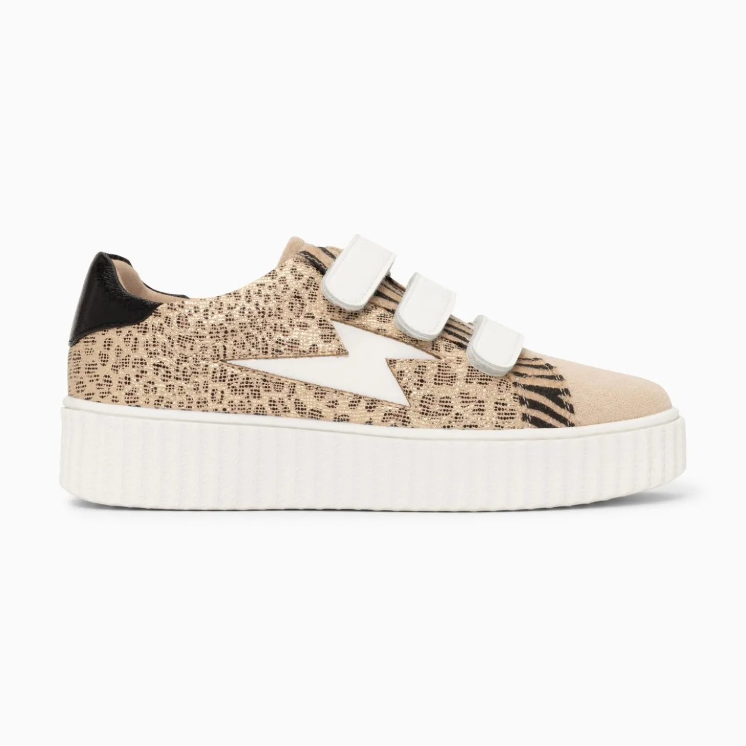 Baskets Eclair Scarlett Beiges A Imprime Leopard