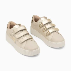 Baskets Eclair Summer Beige Et Or A Scratchs