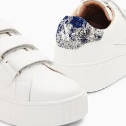 Baskets Eclair Susan Blanc Et Argent A Scratchs