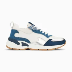 Baskets Flamme Juliette Blanc Et Denim