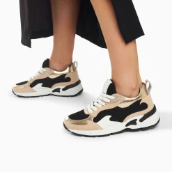 Baskets Flamme Juliette Noir Et Beige