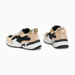 Baskets Flamme Juliette Noir Et Beige