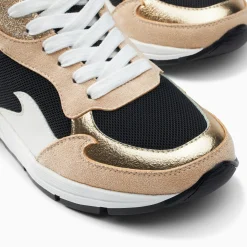 Baskets Flamme Juliette Noir Et Beige