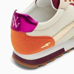 Baskets Jade Or Et Orange A Semelle Running