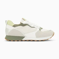 Baskets Margaux Gris Et Vert A Semelle Running