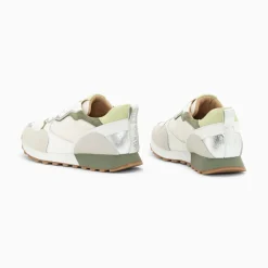 Baskets Margaux Gris Et Vert A Semelle Running