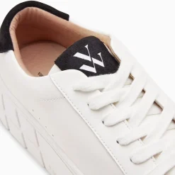 Baskets Meaghan Blanc Et Noir A Plateforme