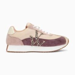 Baskets Monogramme Adelie Violet Et Beige A Semelle Running
