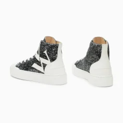 Baskets Monogramme Alix Montantes A Paillettes Noires