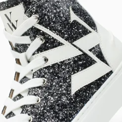 Baskets Monogramme Alix Montantes A Paillettes Noires