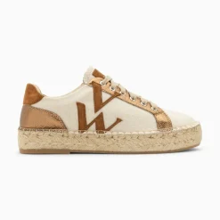 Baskets Monogramme Aurore Cafe Et Bronze A Semelle Espadrille