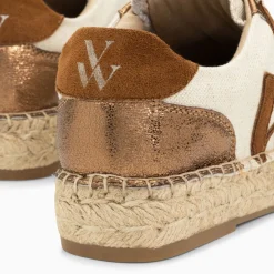 Baskets Monogramme Aurore Cafe Et Bronze A Semelle Espadrille