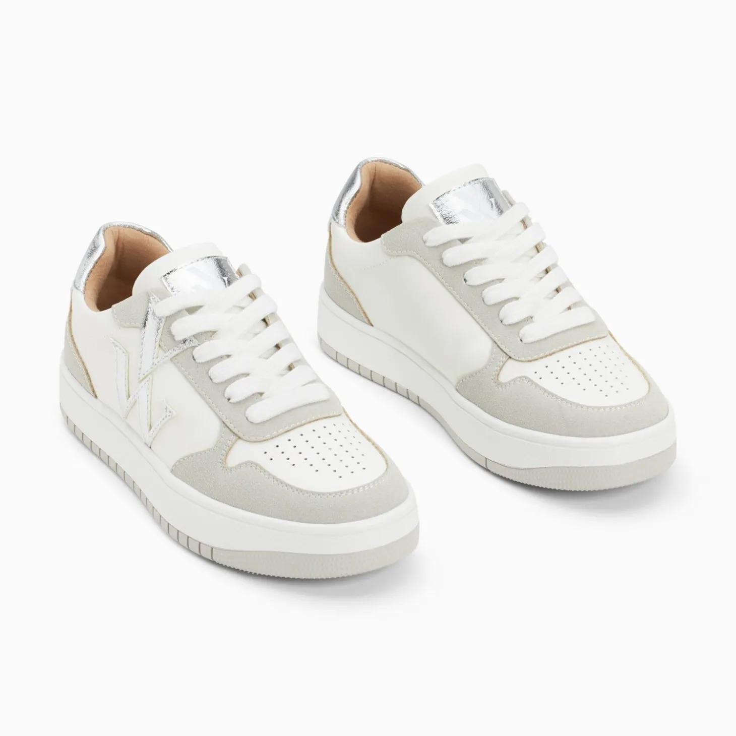 Baskets Monogramme Calie Blanc Et Gris