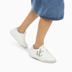 Baskets Monogramme Candice Blanc Et Vert
