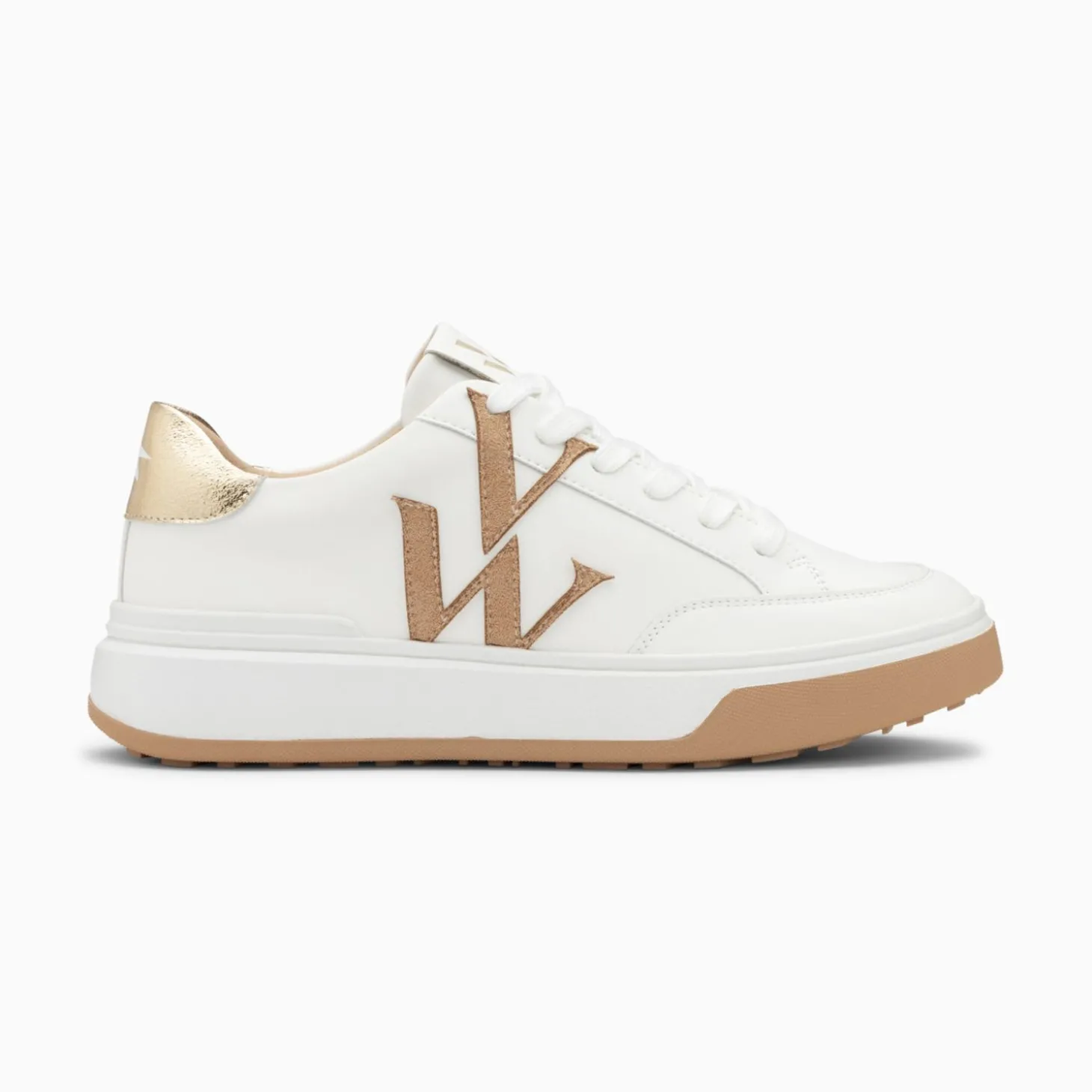 Baskets Monogramme Candice Blanc Et Beige