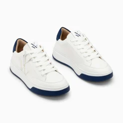 Baskets Monogramme Candice Blanc Et Bleu