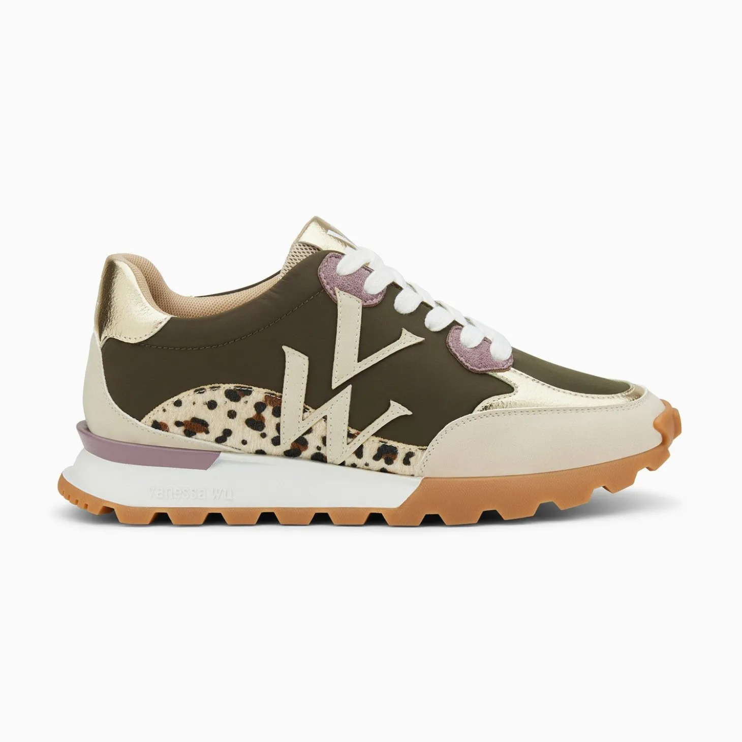Baskets Monogramme Caterina Kaki A Semelle Running