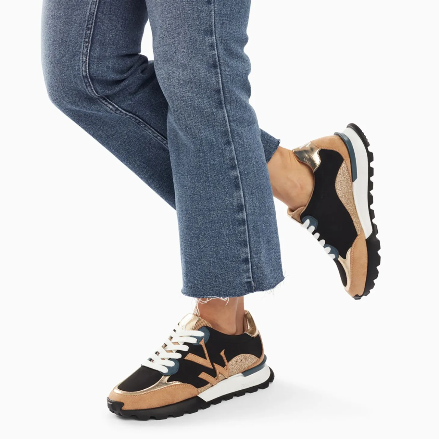 Baskets Monogramme Caterina Noir A Semelle Running