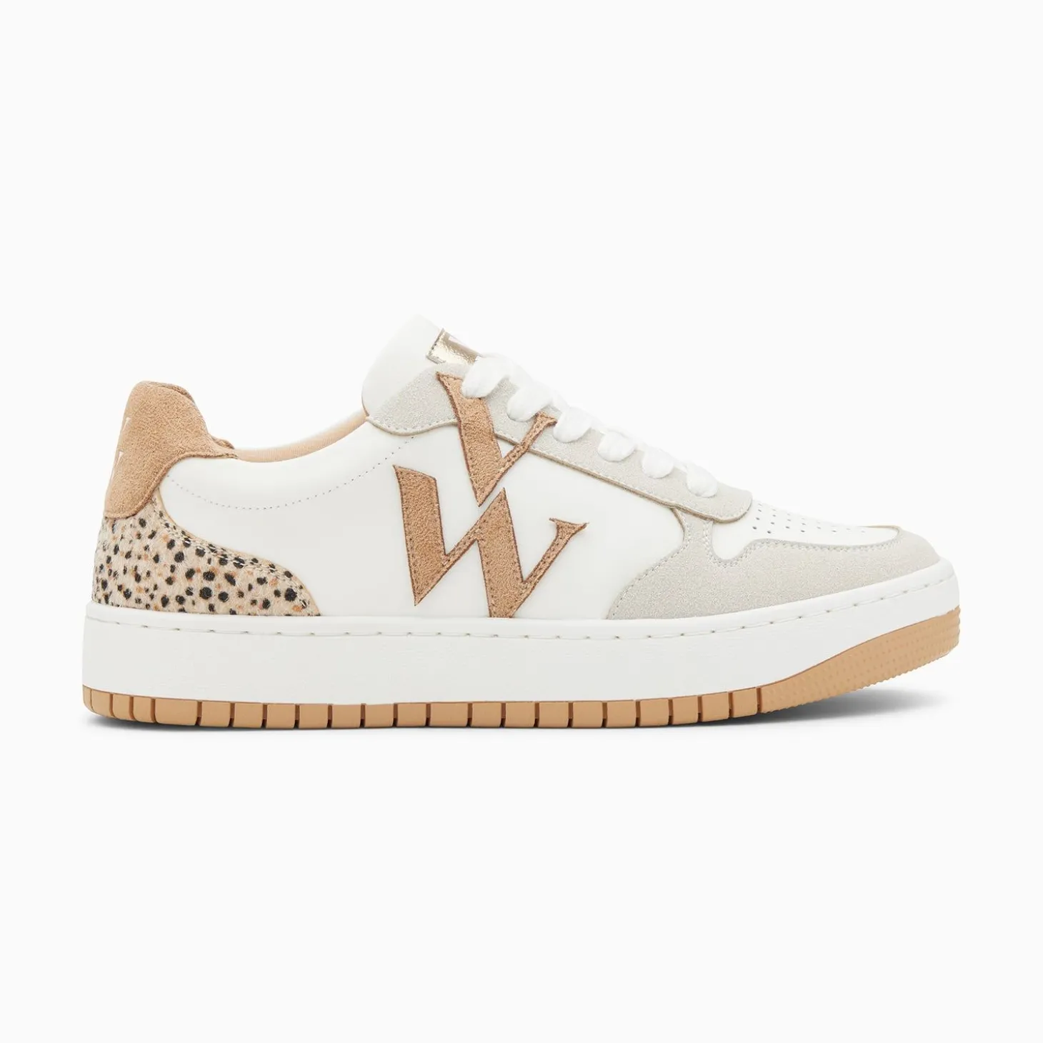 Baskets Monogramme Esmee Blanc Et Beige