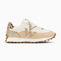 Baskets Monogramme Faustine Ivoire Et Beige A Semelle Running