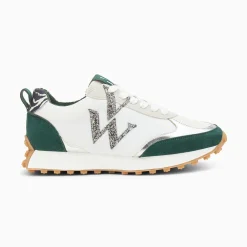 Baskets Monogramme Grace Blanc Et Vert A Semelle Running