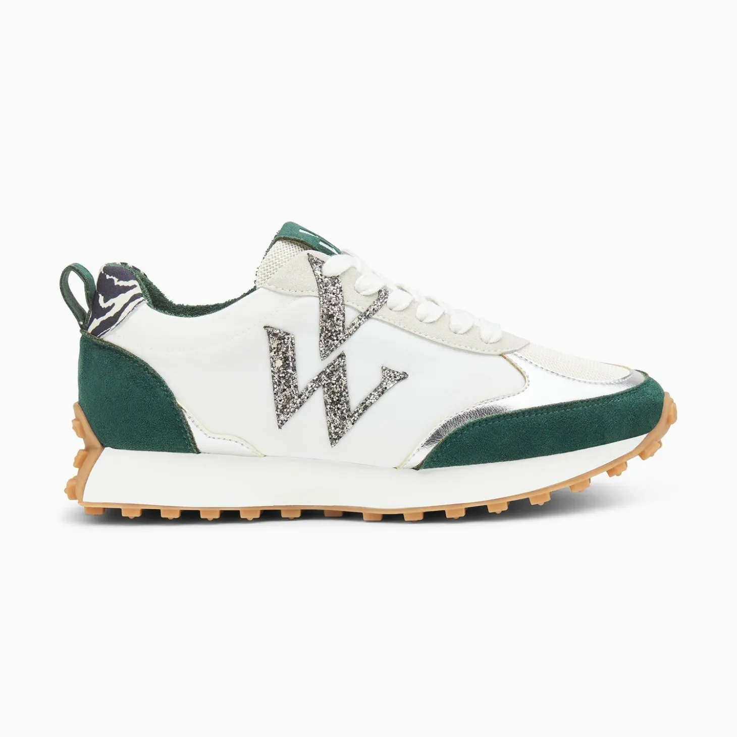 Baskets Monogramme Grace Blanc Et Vert A Semelle Running