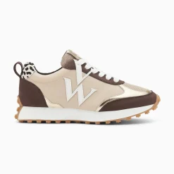 Baskets Monogramme Grace Beige Et Marron A Semelle Running