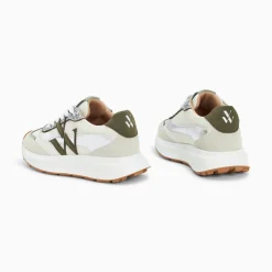 Baskets Monogramme Ines Kaki Et Argent A Semelle Oversize