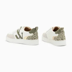 Baskets Monogramme Joyce Blanc Et Kaki