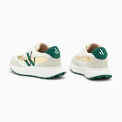 Baskets Monogramme Lana Vert Et Or A Semelle Oversize