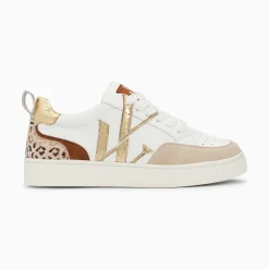 Baskets Monogramme Luna Blanc Et Or