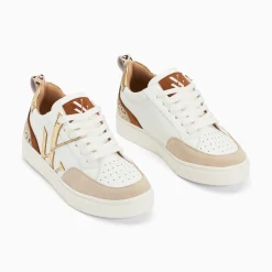 Baskets Monogramme Luna Blanc Et Or