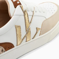 Baskets Monogramme Luna Blanc Et Or