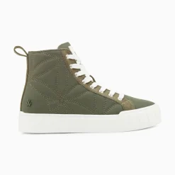 Baskets Montantes Nalya Kaki Matelassees