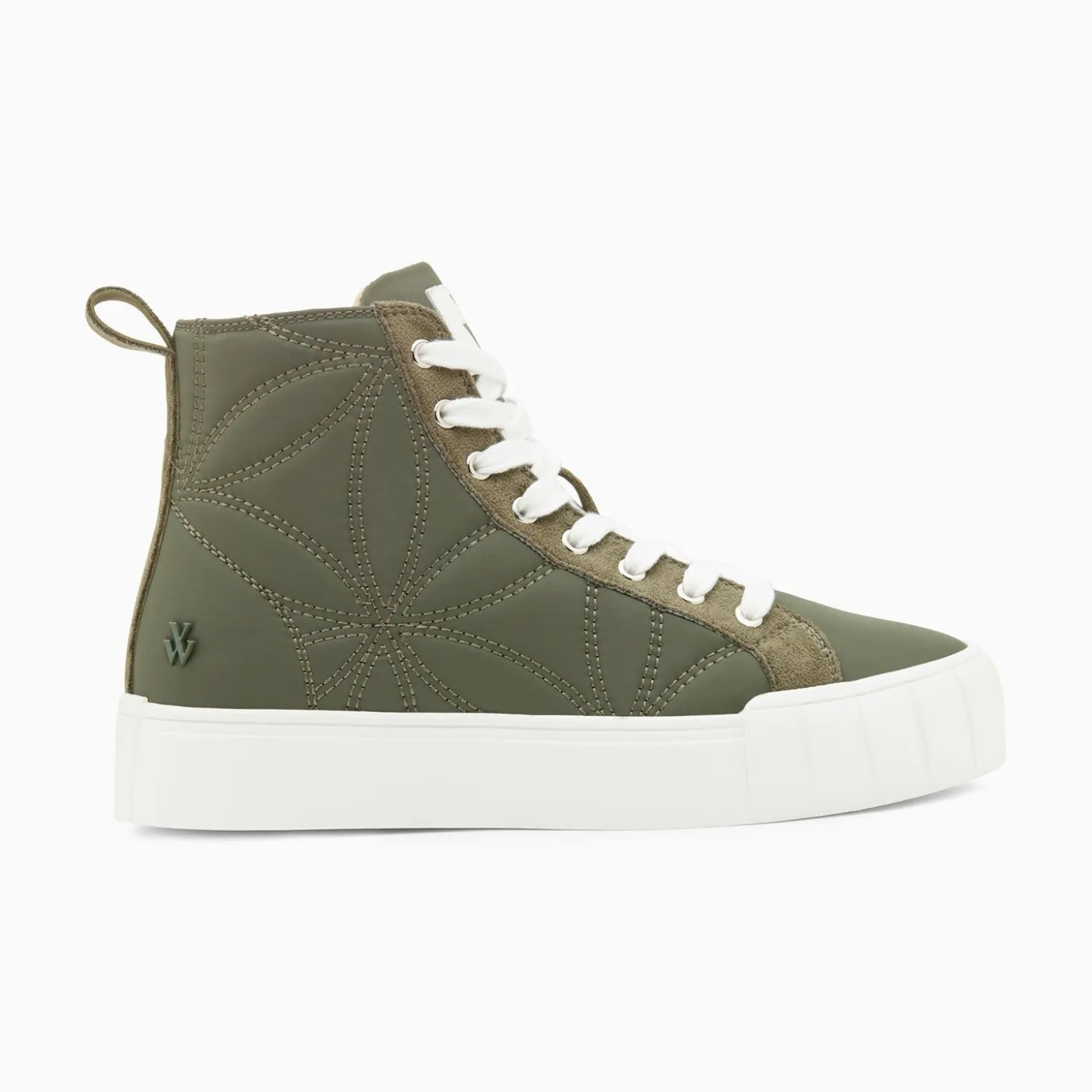 Baskets Montantes Nalya Kaki Matelassees