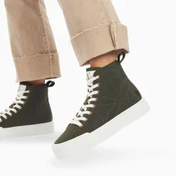 Baskets Montantes Nalya Kaki Matelassees