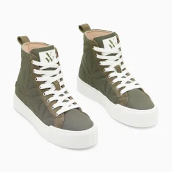 Baskets Montantes Nalya Kaki Matelassees