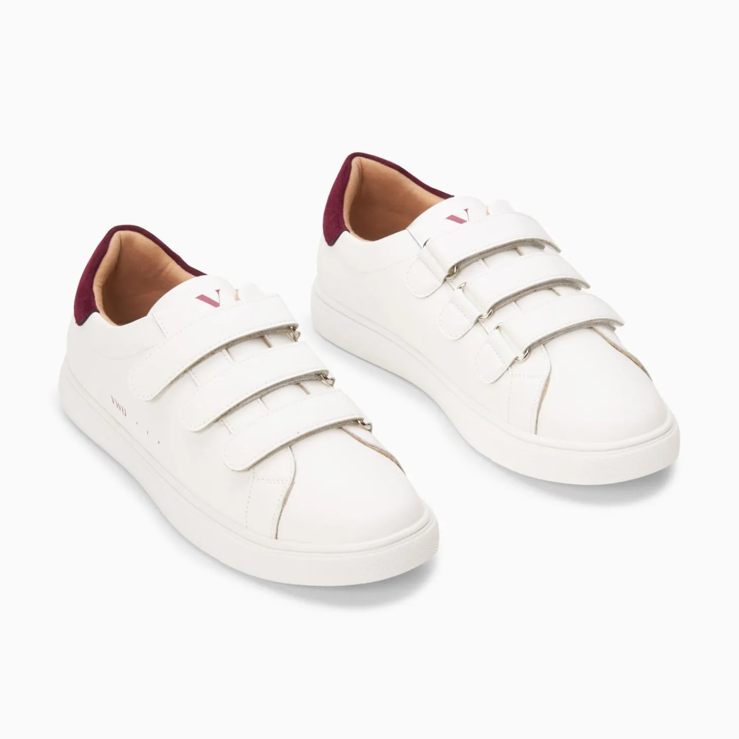 Baskets Nour Blanc Et Prune A Scratchs