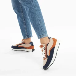 Baskets Pekka Bleu Nuit Et Beige A Semelle Running