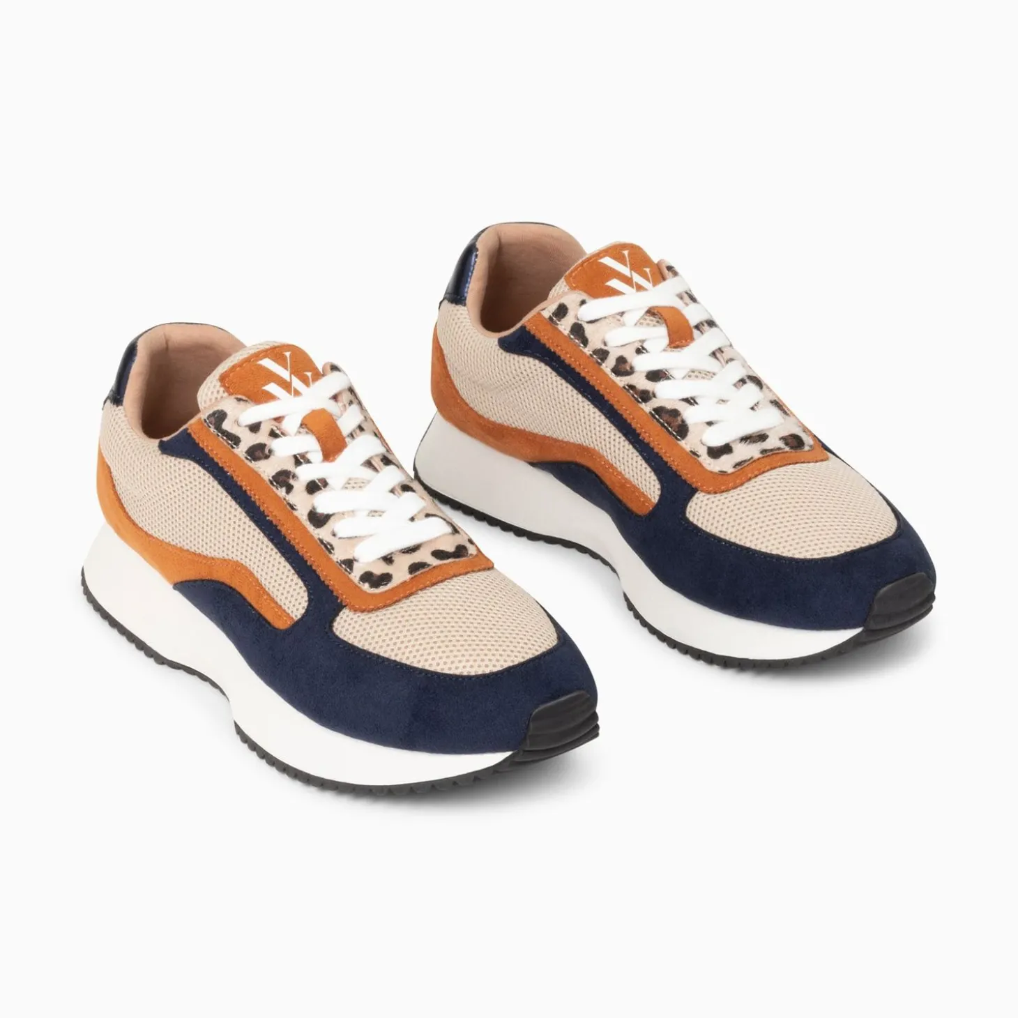 Baskets Pekka Bleu Nuit Et Beige A Semelle Running