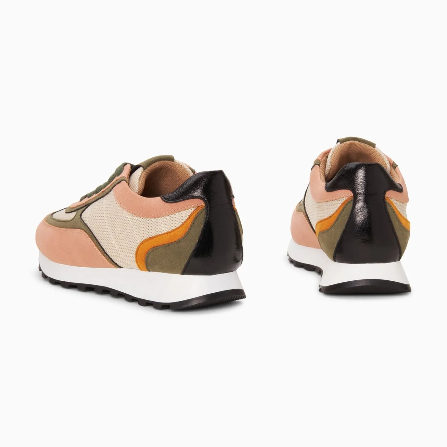 Baskets Selah Rose Et Kaki A Semelle Running