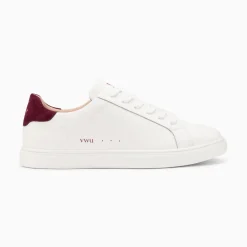 Baskets Steph Blanc Et Prune A Lacets