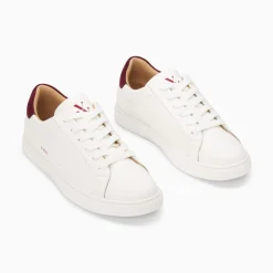 Baskets Steph Blanc Et Prune A Lacets