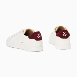 Baskets Steph Blanc Et Prune A Lacets