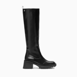 Bottes De Pluie Solaine Noires A Talon Crante