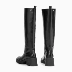 Bottes De Pluie Solaine Noires A Talon Crante
