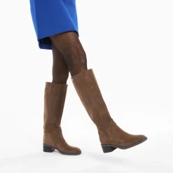 Bottes Irina Taupe En Suedine