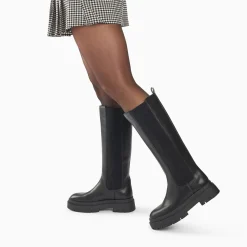 Bottes Jessica Noires A Semelles Crantees