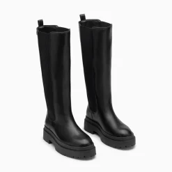 Bottes Jessica Noires A Semelles Crantees